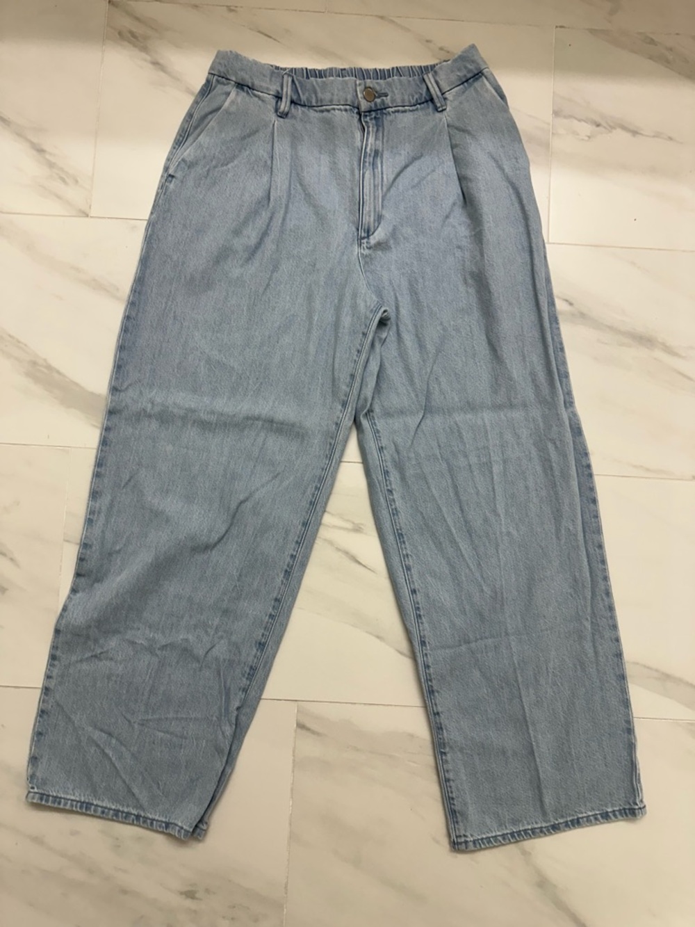 Women’s Uniqlo Light Blue Relaxed Fit Cotton Jeans